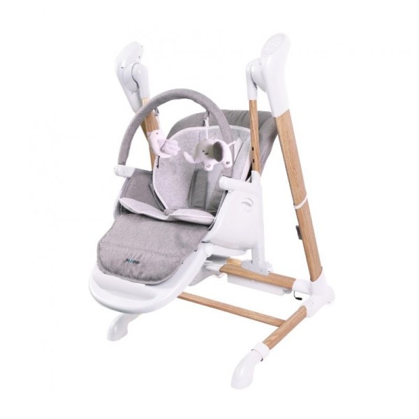 Jídelní židlička B-SWINGING CHAIR Pure White 2v1