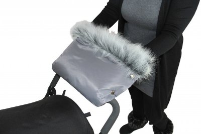 Rukávník kočár LUXURY - šedý