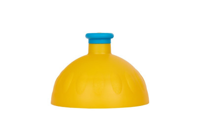 Víčko tmavě žluté/zátka modrá fluo