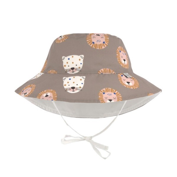 Sun Protection Bucket Hat wild cats choco