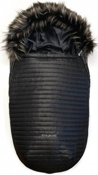 Pinkie fusak Pinkie Line Black s kožíškem