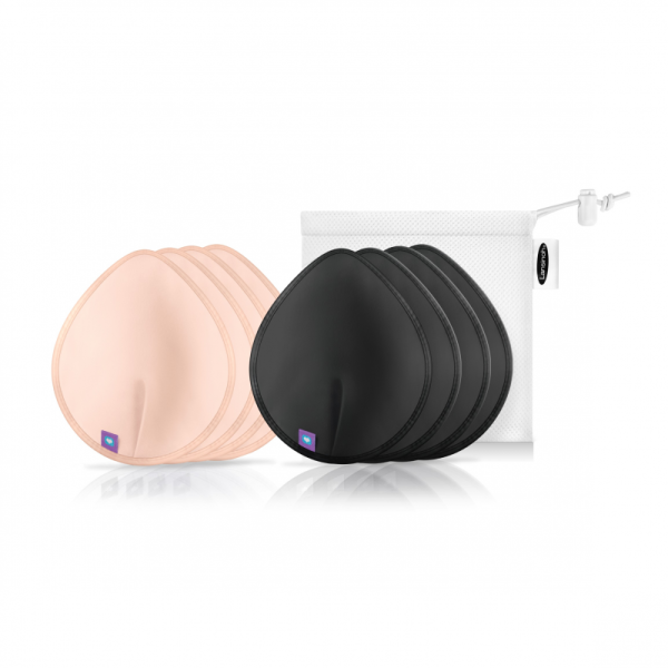 LANSINOH Pratelné vložky do podprsenky 8ks (4x light pink + 4x black)