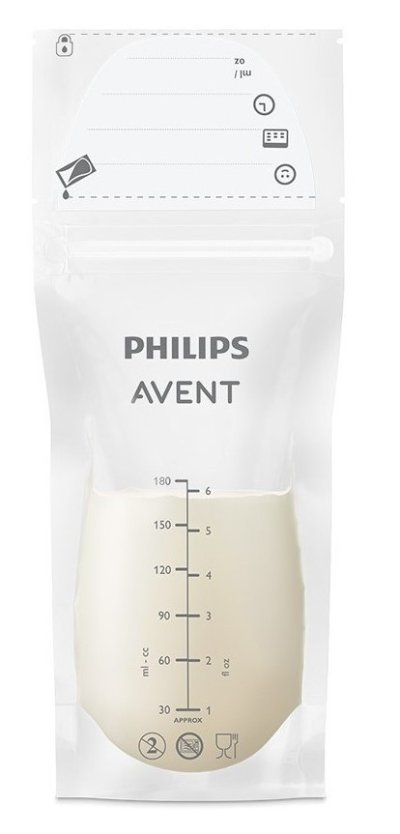 Sáčky na mateřské mléko 180 ml, 25 ks