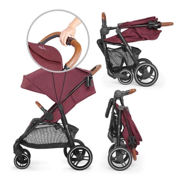 Kočárek sportovní Grande burgundy Kinderkraft + Dětské odrážedlo 2WAY Next