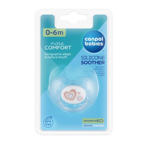 CANPOL BABIES Dudlík 0-6m silikonový symetrický NEWBORN BABY