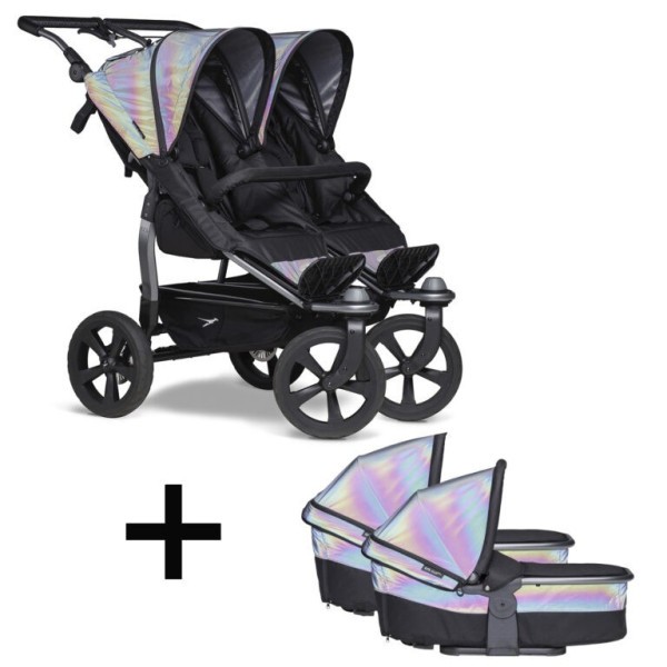 TFK SET 2 Duo stroller 2022 - air chamber wheel, glow in the dark