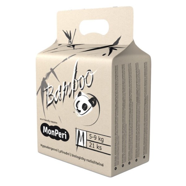 MonPeri Jednorázové dětské EKO pleny Bamboo M 5-9Kg
