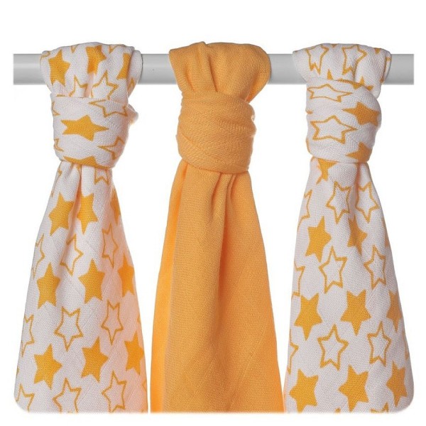 KIKKO Pleny bambusové Little Stars 70x70 cm (3 ks) BMB