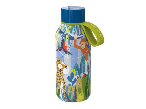 QUOKKA Nerezová termoláhev Solid Kids s poutkem 330 ml