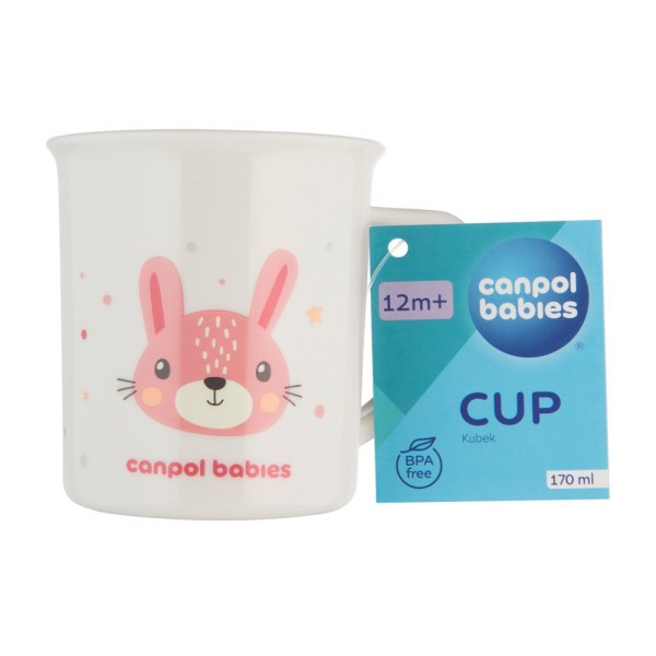 CANPOL BABIES Plastový hrneček CUTE ANIMALS 170 ml