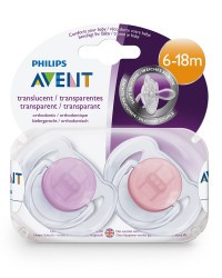 Philips AVENT Šidítko 6-18m Průhledné 2 ks