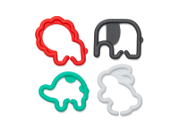 Kroužky spojovací zvířátka 24 ks zelené