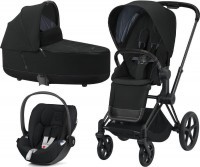 Kočárek CYBEX Set Priam Matt Black Seat Pack 2021 včetně korby a Cloud Z i-Size