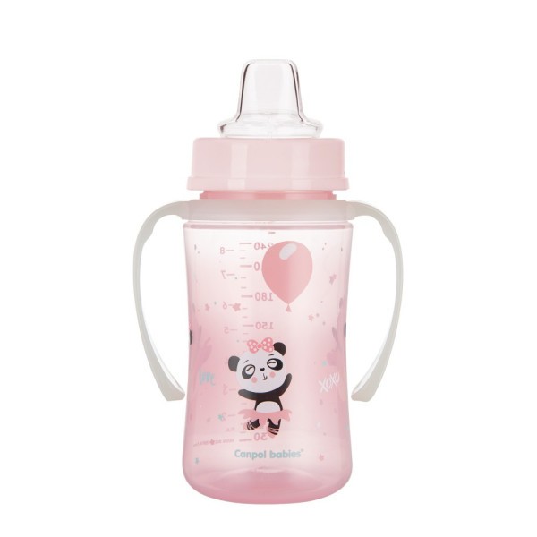 CANPOL BABIES Tréninkový hrneček se svítícími úchyty EXOTIC ANIMALS 240ml
