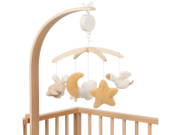 LITTLE DUTCH Hudební kolotoč dřevěný Newborn Naturals