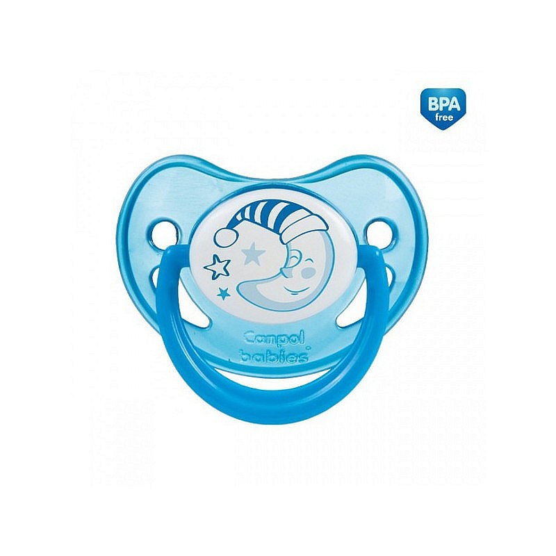 Canpol babies Dudlík 6-18m silikonový anatomický Night Dreams