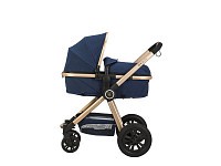 GMINI Sportovní kočár Grand Lux denim - zlatá