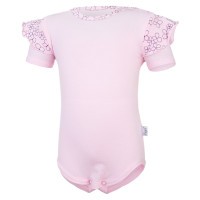 LITTLE ANGEL Body tenké TISK KR Outlast® - růžová baby