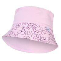 LITTLE ANGEL Klobouk tenký TISK Outlast® - růžová baby/růžová baby kytičky