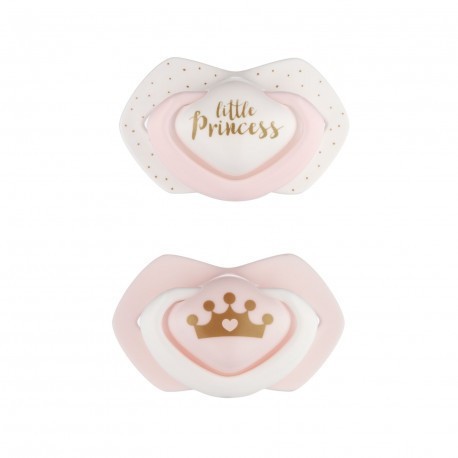 CANPOL BABIES Set symetrických silikonových dudlíků Light touch ROYAL BABY