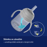 LOVI První hrneček se slámkou a závažím 150 ml