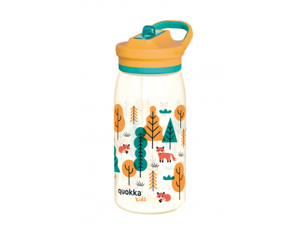 QUOKKA Plastová láhev s pítkem Glow Kids Cars 580 ml