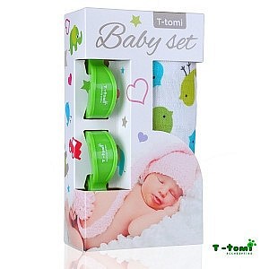 Baby set - bambusová osuška + kočárkový kolíček