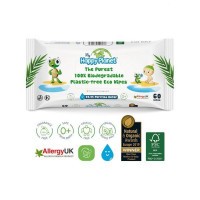 4x MY HAPPY PLANET 100% Bio Ubrousky vlhčené odbouratelné 60 ks + AQUAINT 500 ml