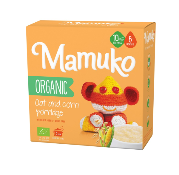 MAMUKO BIO ovesná a kukuřičná kaše, 200 g - kaše, 200 g