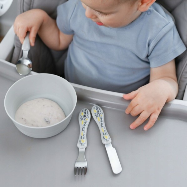 AKUKU Dětský nerezový příbor sada 3 ks