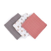 PETITE&MARS Sada plen bambusová mušelínová 3ks Moussy  68 x 68 cm