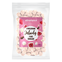 ALLNATURE Mrazem sušené jahody v bílé čokoládě 100 g