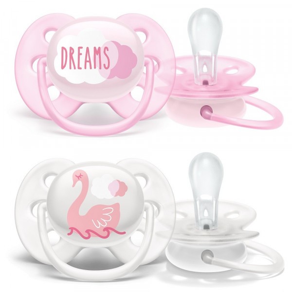 Philips AVENT Šidítko Ultrasoft Text 2 ks