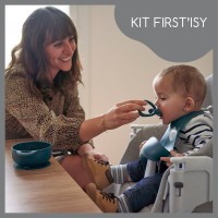 BABYMOOV Silikonová miska s přísavkou, lžičkou a bryndáčkem FIRST´ISY KIT