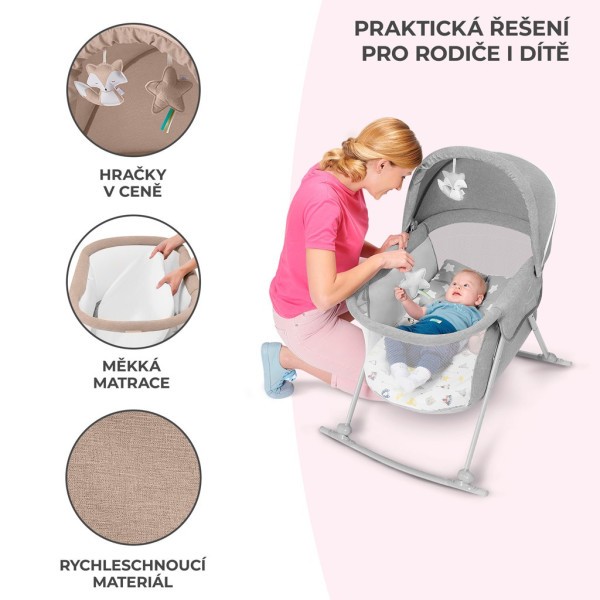 KINDERKRAFT Postýlka dětská 3v1 Lovi