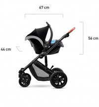 KINDERKRAFT Kočárek kombinovaný Prime 3v1  + koš na pleny Angelcare