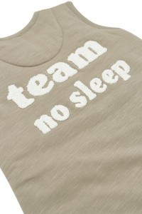 MEYCO Jumper Slub TEAM NO SLEEP - Taupe/offwhite