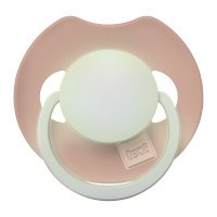 LOVI Dudlík svítící silikonový dynamický PRIME 2ks Ivory/Blush