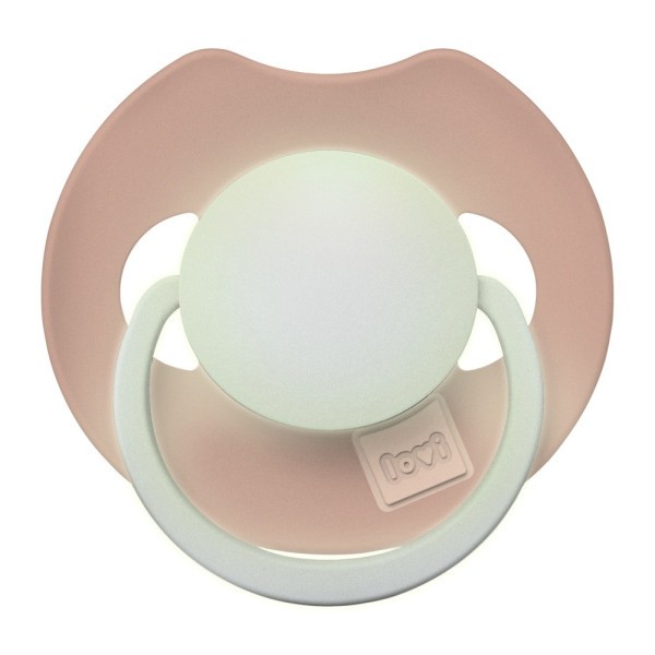 LOVI Dudlík svítící silikonový dynamický PRIME 2ks Ivory/Blush