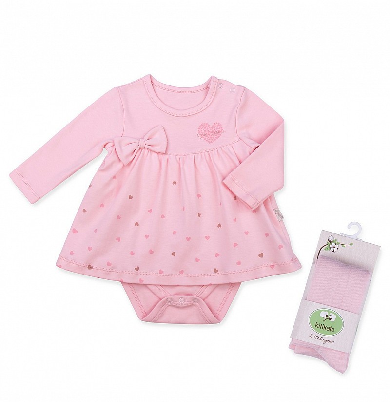 Body Kitikate Organic Dreams šaty a punčochy Jile, růžová Body Kitikate Organic Dreams šaty a punčochy Jile, růžová