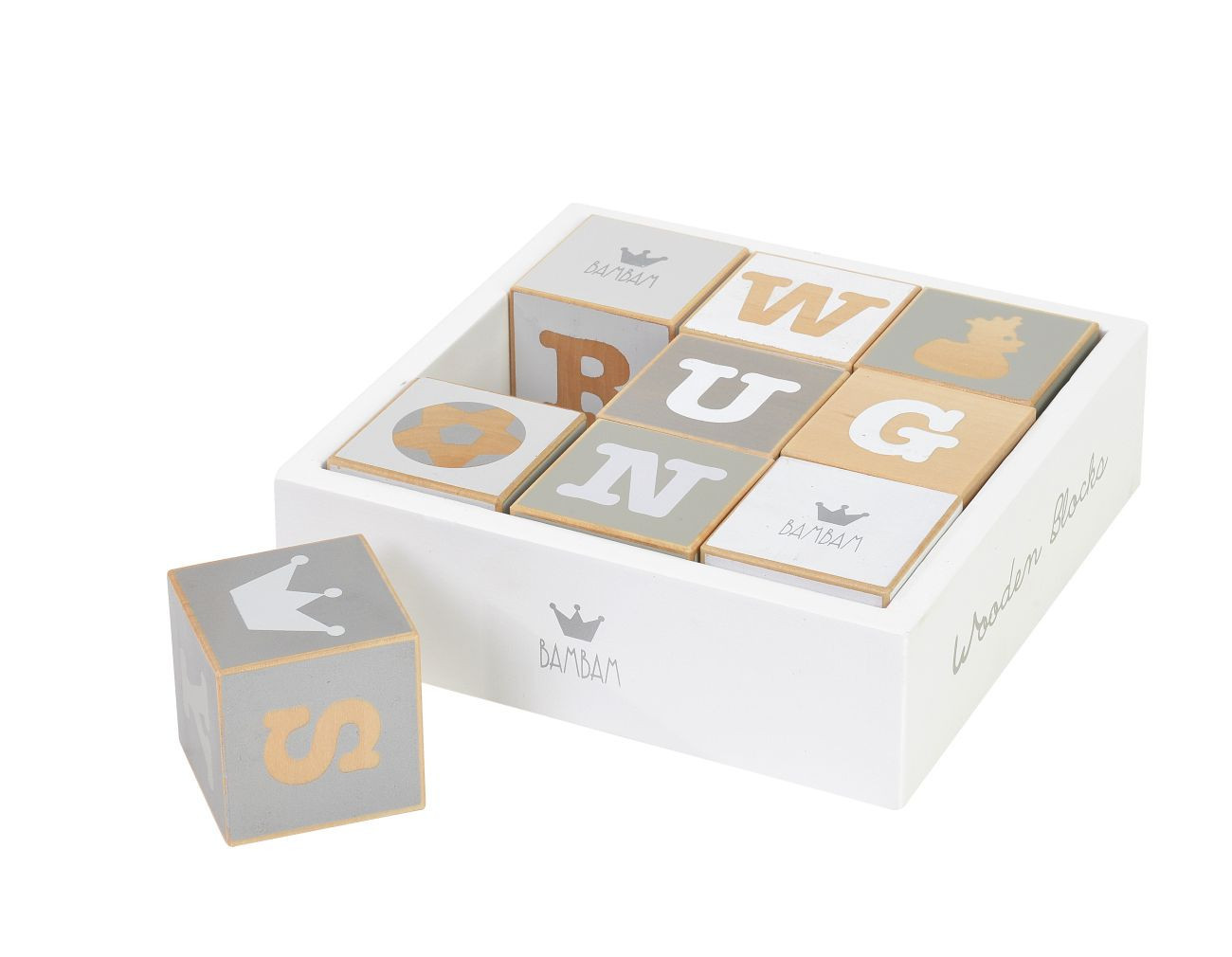 BAMBAM Kostky dřevěné - PÍSMENKA
