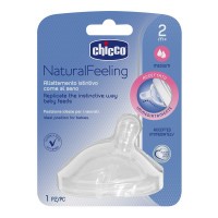 CHICCO Dudlík na láhev Natural Feeling silikon 2 ks