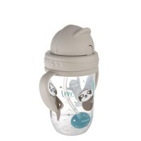 CANPOL BABIES Nevylévací hrneček se slámkou a závažím EXOTIC ANIMALS 270ml