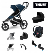 AKČNÍ SET Thule Urban Glide 2 + korba, Aton 5, pláštěnky, síťka, adaptéry, madlo