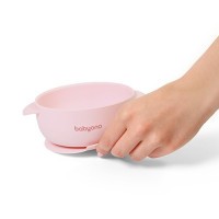 BABYONO Miska silikonová s přísavkou a víčkem 6m+
