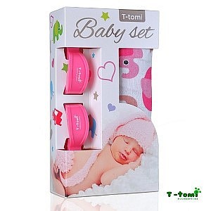 Baby set - bambusová osuška + kočárkový kolíček