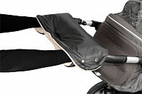 Rukávník ke kočárku černý + béžový