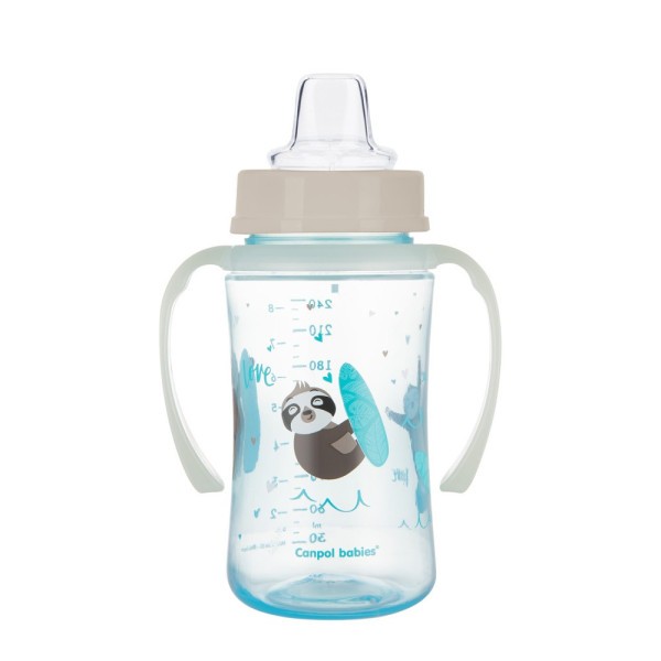 CANPOL BABIES Tréninkový hrneček se svítícími úchyty EXOTIC ANIMALS 240ml