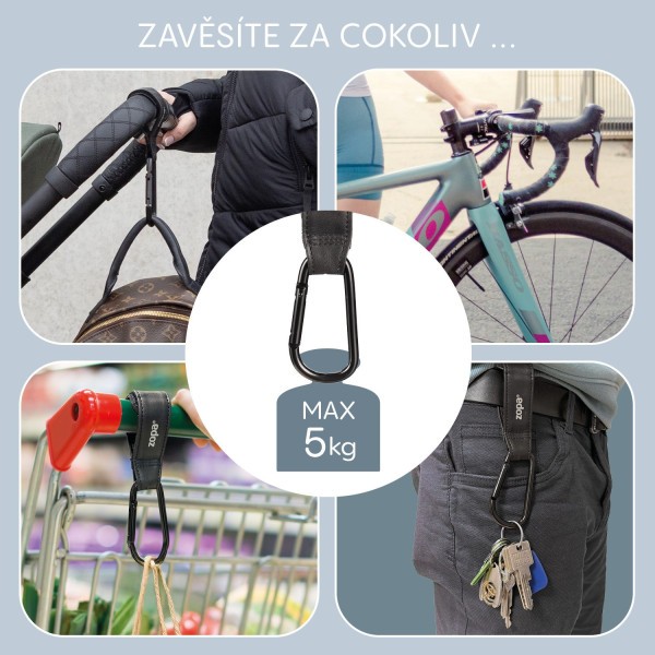 ZOPA Multifunkční popruh se skobou DELUXE 2 ks