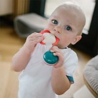 BABYONO Chrastítko s kousátkem 3m+ Lion